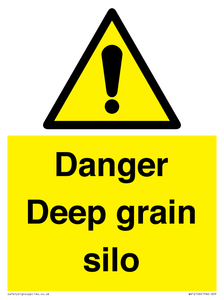 Danger Deep grain silo